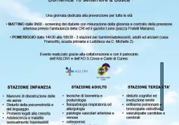  	In occasione della Fitwalking solidale, il Lions Club Busca e Valli e il Comune offrono gratuitamente a tutti visite e consulenze specialistiche dedicate ad ogni fase della vita 